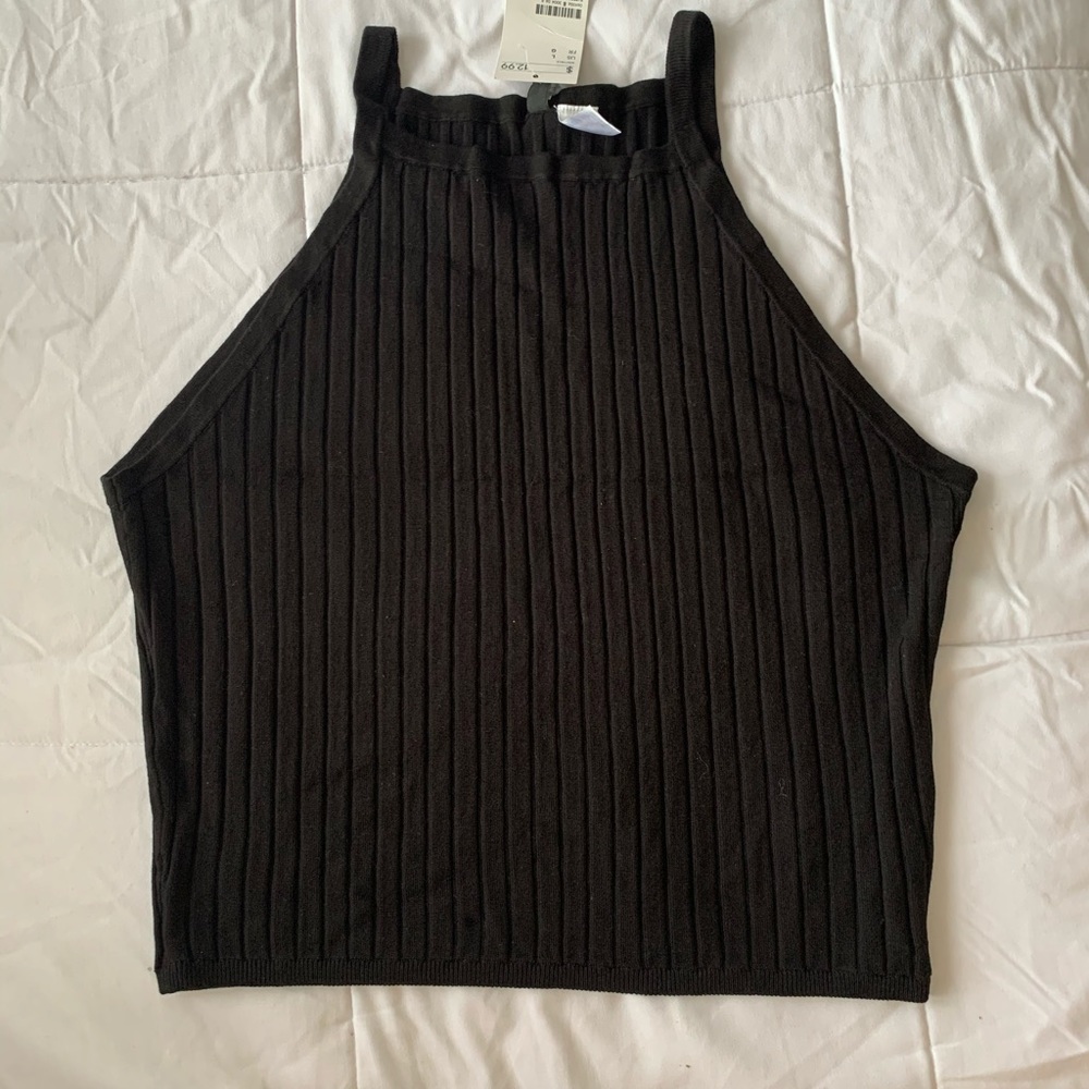 Black High Neck Tank